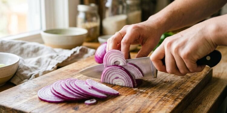 Resfriar a cebola na geladeira antes do corte: para que serve o truque simples que paralisa enzimas e evita lágrimas na hora de cozinhar