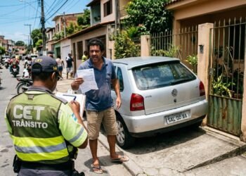 estacionar na guia rebaixada