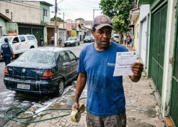 lavar o carro na rua