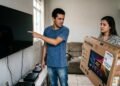 TV queimada na entrega