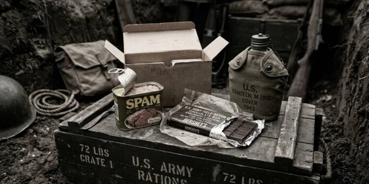 O cardápio militar de sobrevivência que usou carne enlatada e chocolate térmico para manter soldados nutridos nas trincheiras da Segunda Guerra