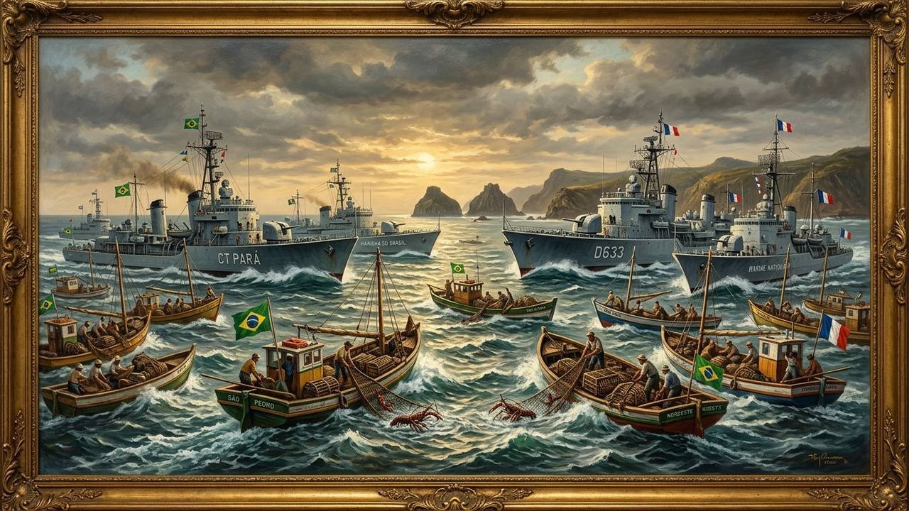 O conflito diplomático bizarro em que o Brasil enviou navios de guerra para impedir que pescadores franceses capturassem lagostas no oceano