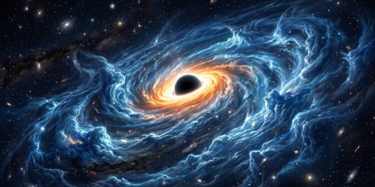 A descoberta astronômica que surpreendeu a ciência: a nuvem colossal no espaço que orbita um buraco negro e abriga 140 trilhões de oceanos da Terra