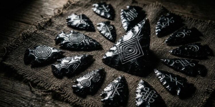 pontas de obsidiana