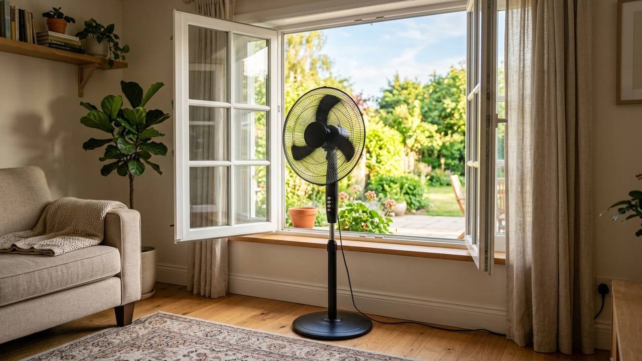 Direcionar o ventilador ligado direto para a janela: para que serve o truque físico como exaustor para retirar o calor e refrescar as paredes do quarto