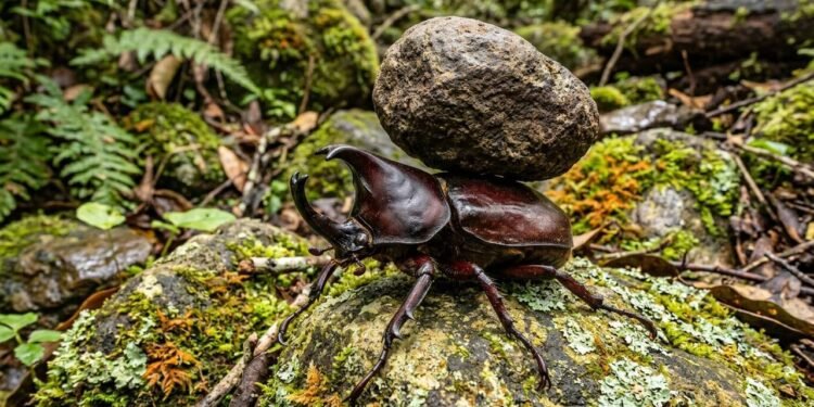 A força inacreditável do besouro-rinoceronte que surpreendeu os biólogos e revela um inseto blindado capaz de erguer centenas de vezes o seu peso