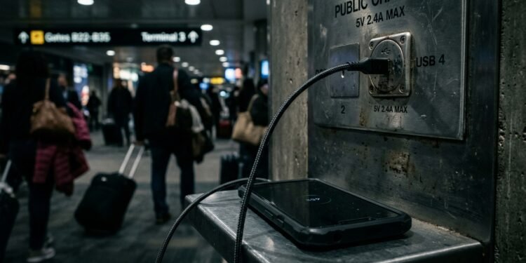 tomada usb pública