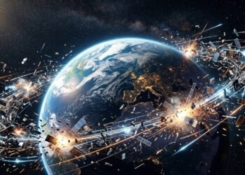 O efeito dominó de colisões na órbita terrestre que alertou os astrônomos e revela o risco de isolamento espacial do nosso planeta
