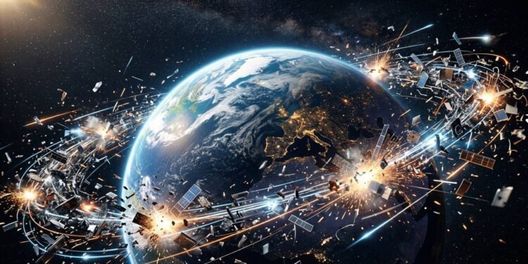 O efeito dominó de colisões na órbita terrestre que alertou os astrônomos e revela o risco de isolamento espacial do nosso planeta