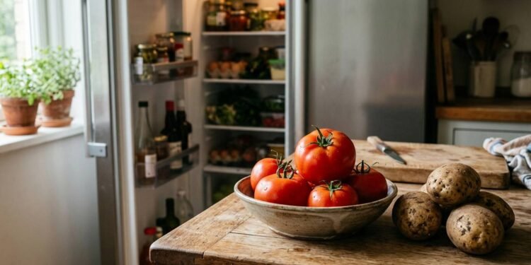 Guardar tomates e batatas na geladeira: o erro comum que destrói o sabor dos alimentos e acelera o envelhecimento na cozinha