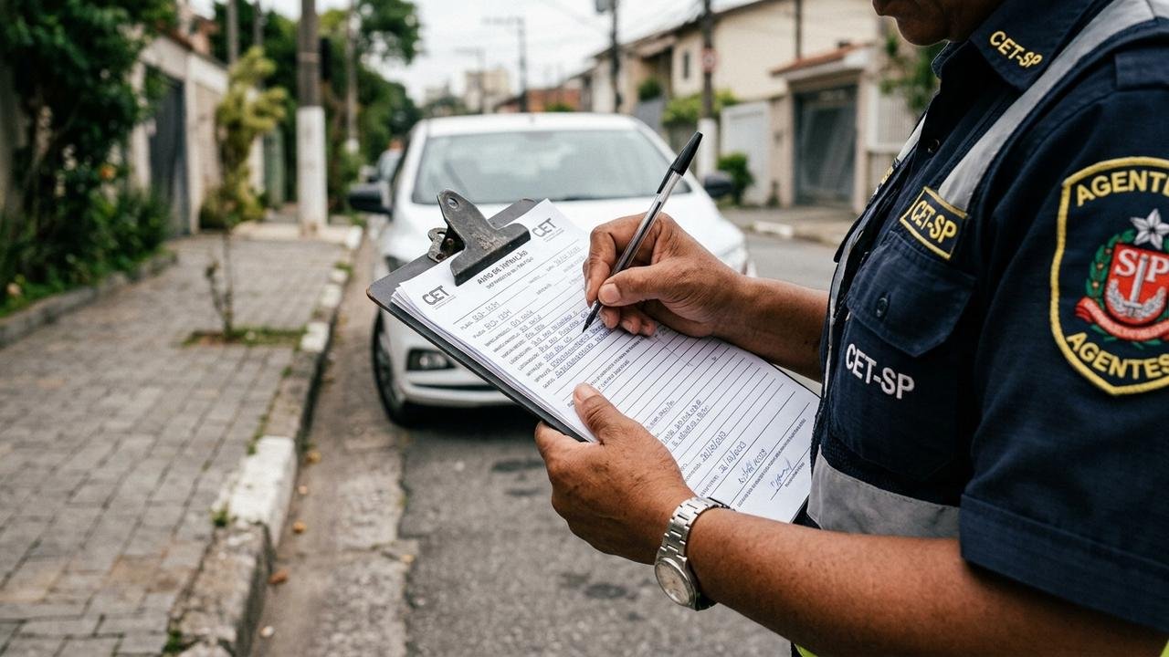 estacionar na guia rebaixada