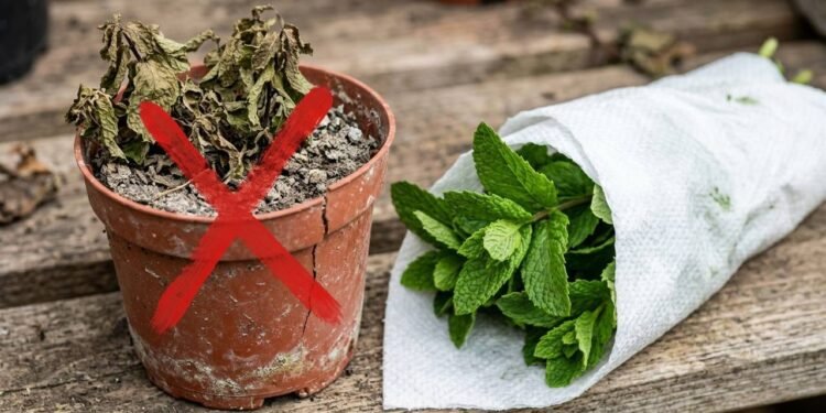 Sem folhas murchas, nem potes apodrecidos: a melhor forma de armazenar galhos de hortelã na geladeira com papel toalha por até três semanas