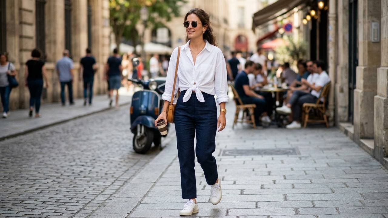 Usar a camisa branca clássica de forma moderna: 5 truques de amarração e sobreposição para renovar a peça mais curinga do armário