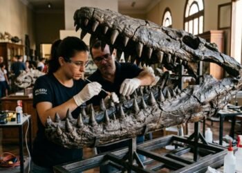 Fóssil de anfíbio gigante encontrado na Polônia revela predador de quase seis metros que viveu há 240 milhões de anos