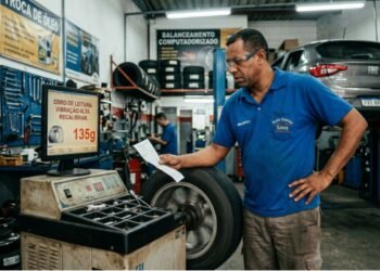 Dono de auto center compra máquina de balanceamento seminova por R$ 11 mil para a oficina, percebe que as medições do equipamento estão erradas e causam vibração nos carros dos clientes