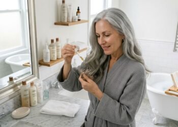 Aplicar óleo de coco antes da lavagem: o tratamento que protege o cabelo grisalho do ressecamento e do frizz