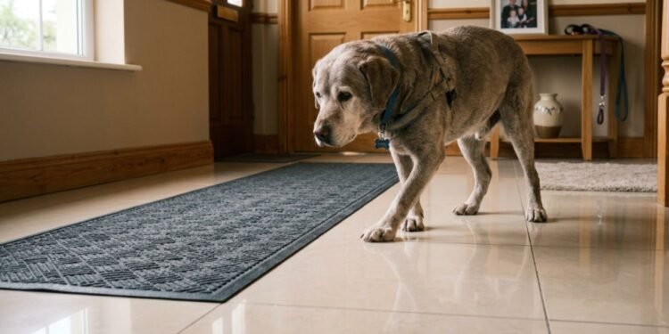 O cão passa a sentir incômodo constante e começa a mancar após breves deslocamentos pelo corredor