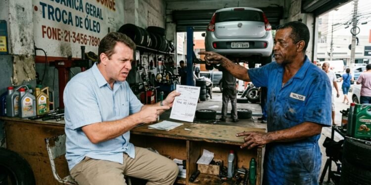 Indignado com a cobrança unilateral, o consumidor recusou o pagamento da quantia excedente e exigiu a liberação imediata do automóvel
