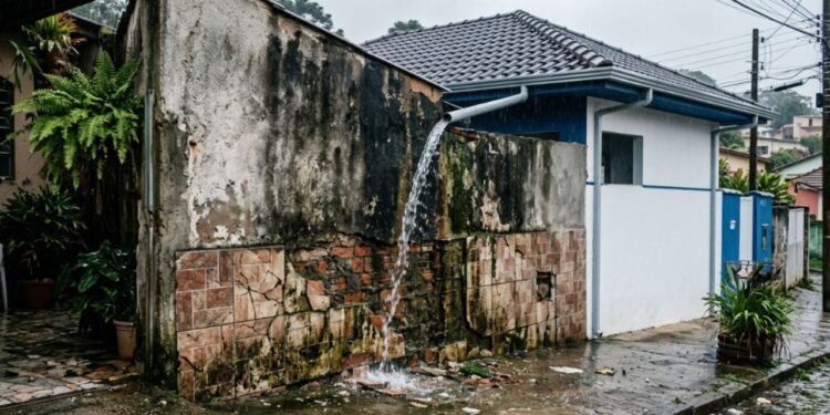 Pelo Código Civil, o proprietário tem a proibição expressa de despejar águas de goteiras diretamente sobre o terreno alheio.