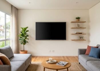 Adeus ao rack da TV: a tendência que libera o piso, amplia a sala e deixa o ambiente muito mais moderno e organizado