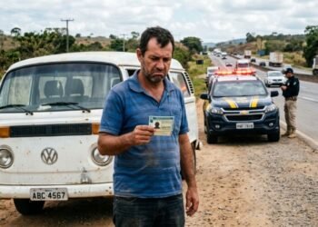 Motorista com CNH na categoria B é flagrado dirigindo van comercial de 12 lugares para transporte de passageiros e tem o veículo retido; Detran aplica infração gravíssima com multa multiplicada por três de R$ 880,41 e gera 7 pontos no prontuário