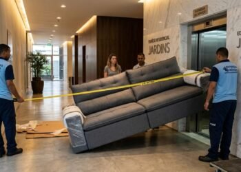 Consumidora adquire sofá retrátil de 2,40 metros por R$ 5.200 em loja física, descobre na entrega que o móvel não passa pelo elevador do prédio e o estabelecimento exige R$ 1.300 de taxa de retenção para cancelar a venda; o PROCON notifica a empresa com base no Artigo 6º do CDC