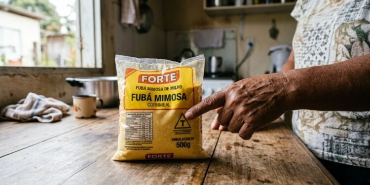Aquele símbolo formado por um triângulo amarelo com a letra preta no centro indica a presença de ingredientes transgênicos no produto