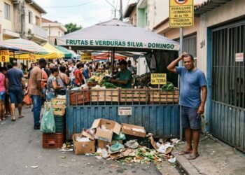 Morador descobre que a prefeitura transferiu o ponto da feira livre de domingo para a sua rua, ficando com a garagem bloqueada das 4h às 16h e o portão sujo de resíduos