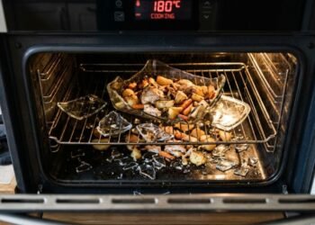 Cozinheira adquire travessa de vidro temperado por R$ 190, a peça se estilhaça dentro do forno a 180°C durante o primeiro uso e a empresa nega o suporte alegando superaquecimento; ela recorre ao Procon pelo risco iminente à integridade física e defeito de fabricação