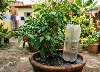 Enterrar garrafas PET de cabeça para baixo no jardim: para que serve este método e por que os jardineiros recomendam