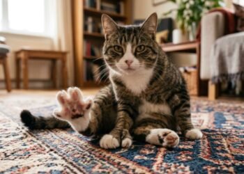 Veterinários explicam por que os gatos têm 5 dedos nas patas da frente e apenas 4 nas traseiras