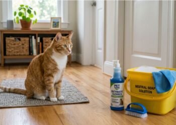 Veterinário alerta: “Em casas com gatos, o melhor é evitar limpar o chão com água sanitária e usar desinfetantes sem cloro.”