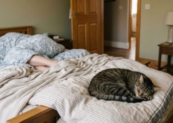 Os veterinários explicam: seu gato não dorme aos pés da cama apenas porque há espaço