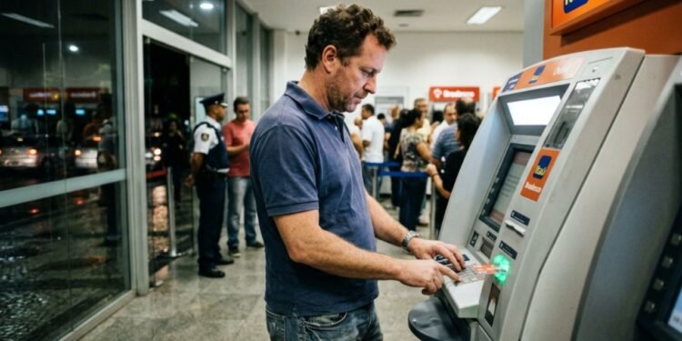 . Ao notar que a conta estava zerada por uma transferência eletrônica unilateral, a família tentou obter explicações imediatas sobre o destino do saldo.