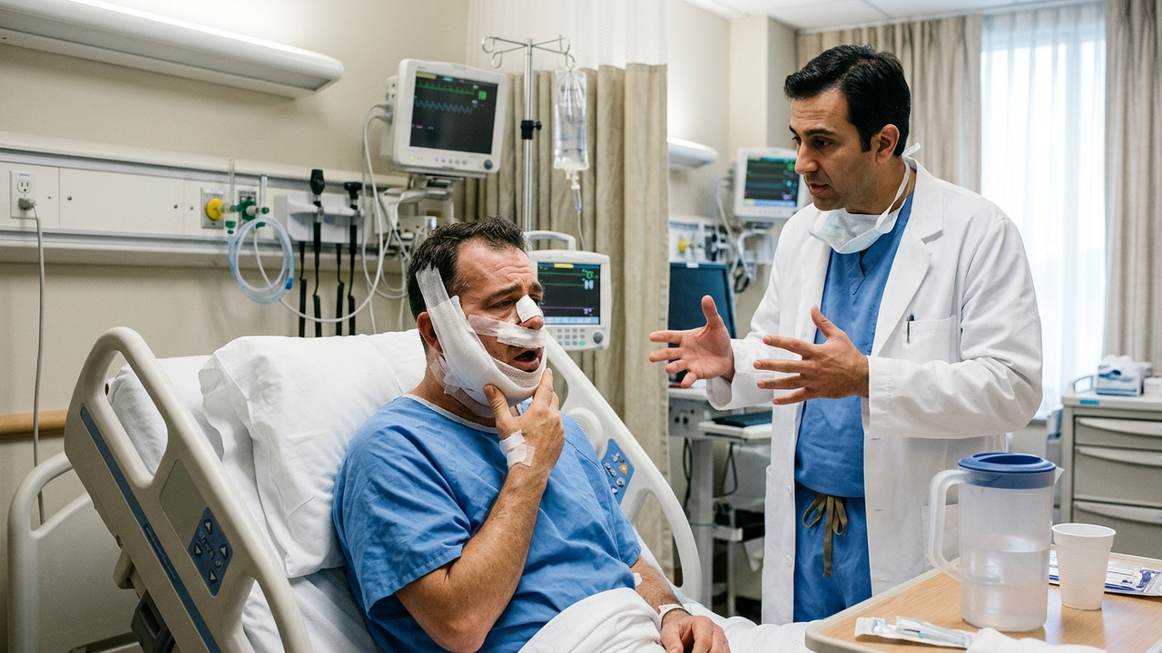 Paciente anestesiado para cirurgia nasal recebe intervenção extra no queixo, feita pelo médico "como cortesia" estética. Ao acordar, o paciente reprova a mudança e processa o cirurgião. O tribunal condena o profissional a pagar alta indenização por danos morais, ressaltando que alterações corporais sem risco de morte exigem consentimento prévio e expresso. 
