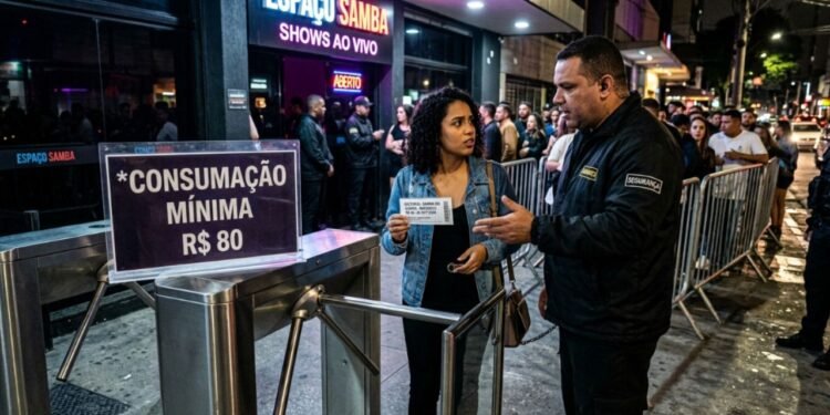 O cliente possui liberdade total para decidir se deseja adquirir itens do bar, sendo ilícita qualquer retenção na entrada vinculada a gastos extras.