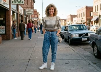 As calças jeans dos anos 80 estão de volta à moda, combinadas com saltos altos, botas de cano curto e sandálias em 2026