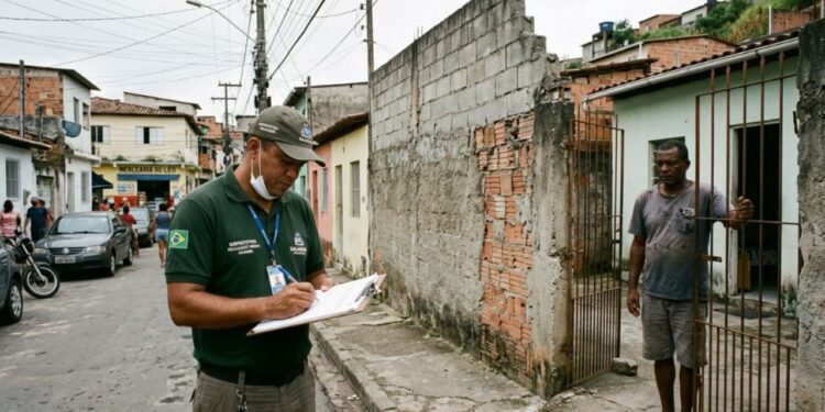 A fiscalização municipal foi acionada para vistoriar a divisa e constatou que a intervenção não possuía alvará expedido.