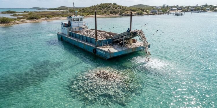 A recolocação do material no oceano ofereceu um abrigo seguro para a multiplicação da vida aquática nas regiões afetadas.