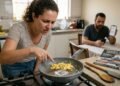 Casal investe R$ 890 em conjunto de panelas anunciado com revestimento de granito de alta durabilidade, o material começa a soltar lascas pretas nos alimentos na segunda semana de uso e a fabricante alega “uso de utensílio inadequado”