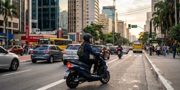 O sistema de frenagem regenerativa recupera pequenas cargas toda vez que você aciona os manetes nas descidas da cidade.