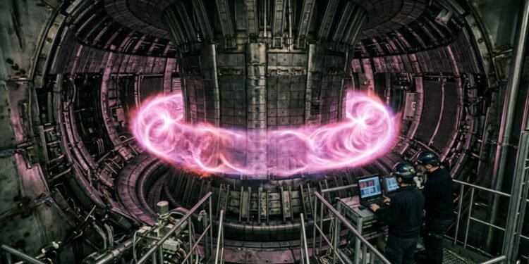A estrutura usa um formato de rosca conhecido como tecnologia tokamak para segurar a matéria em estado extremo