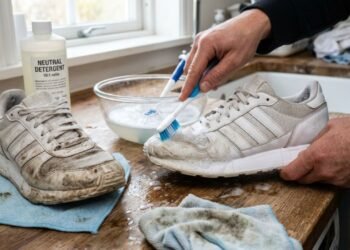 Nem bicarbonato de sódio nem água sanitária: com este ingrediente você pode limpar seus tênis e deixá-los brancos como novos