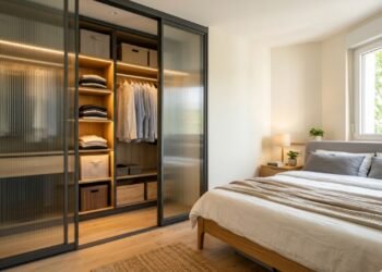 Adeus às portas de armário comuns: a marcenaria inteligente que transforma o quarto