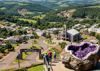 Com 40 toneladas de ametista nas paredes de uma igreja e uma rara gigante de 2,5 toneladas, essa cidade gaúcha virou museu subterrâneo de antigas minerações