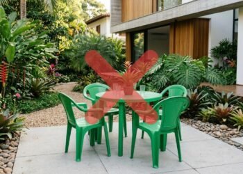 Adeus às mesas de plástico: o material que será tendência neste verão de 2027 dará um toque mais elegante ao pátio.