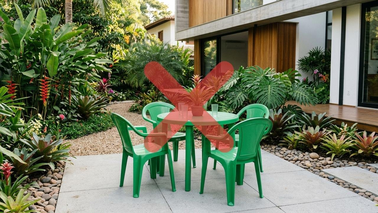 Adeus às mesas de plástico: o material que será tendência neste verão de 2027 dará um toque mais elegante ao pátio.