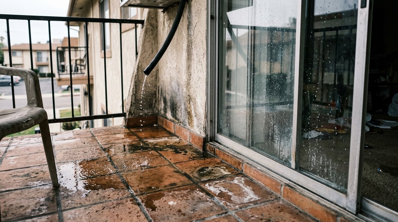 Vizinho instala aparelho de ar-condicionado voltado diretamente para a janela do apartamento ao lado e, além do barulho durante a madrugada, água do equipamento começa a escorrer pela fachada e atingir a unidade inferior