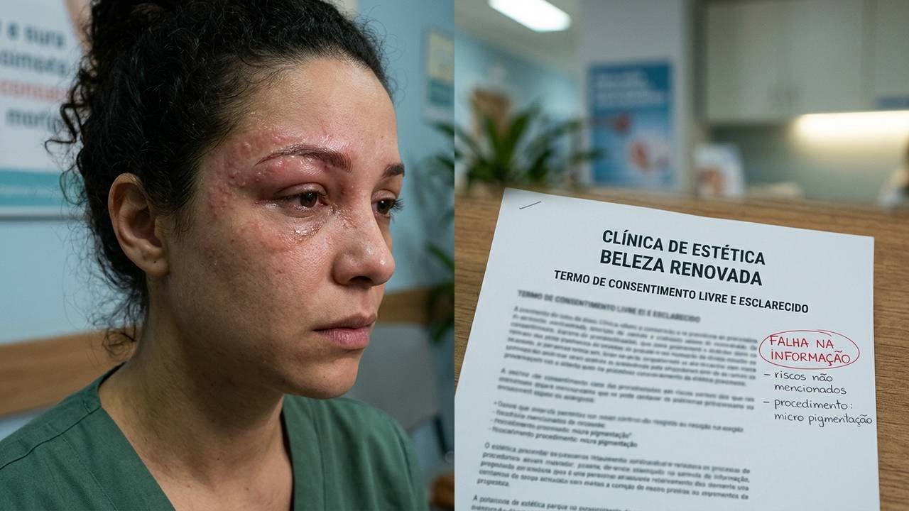Cliente sofre reação alérgica grave após micropigmentação sem teste prévio e clínica é condenada a pagar R$ 15 mil por falha na informação