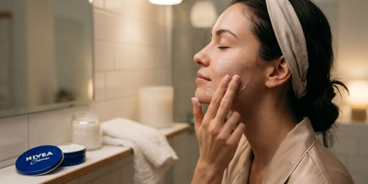 O creme também funciona como meio de deslizamento para as mãos, reduzindo o atrito durante a massagem facial.